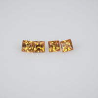 2.2-2.8 mm Natural Calibrated Yellow Sapphire Loose Gemstone Princess Cut