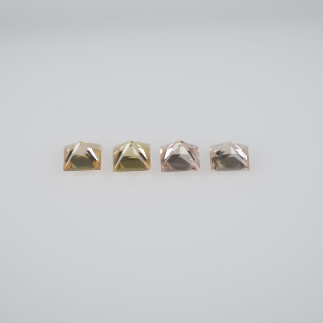 2.1-2.8 mm Natural Calibrated Orangish Yellow Sapphire Loose Gemstone Princess Cut