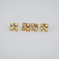 2.7-3.2 mm Natural Calibrated Yellow Sapphire Loose Gemstone Princess Cut