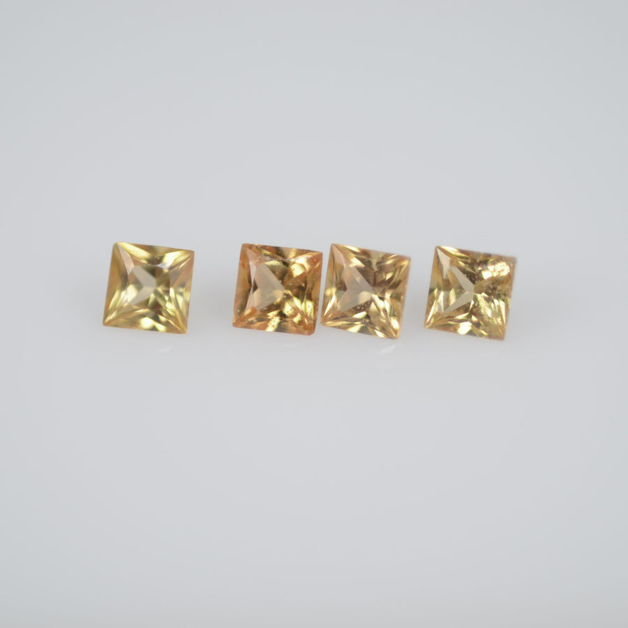 2.7-3.2 mm Natural Calibrated Yellow Sapphire Loose Gemstone Princess Cut
