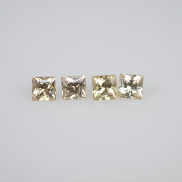 2.8-3.3 mm Natural Calibrated Orangish Yellow Sapphire Loose Gemstone Princess Cut