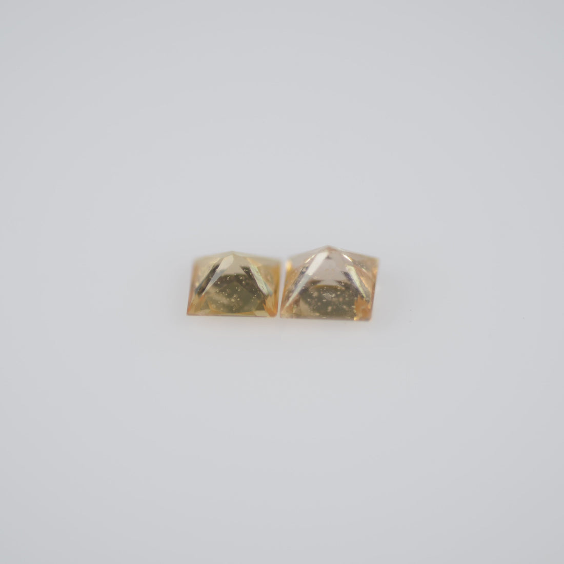 3.4-3.7 mm Natural Calibrated Yellow Sapphire Loose Gemstone Princess Cut
