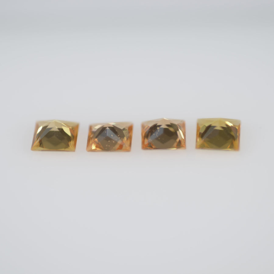 2.8-3.2 mm Natural Calibrated Yellow Sapphire Loose Gemstone Princess Cut