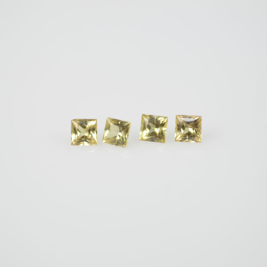 1.3-2.0 mm Natural Calibrated Yellow Sapphire Loose Gemstone Princess Cut