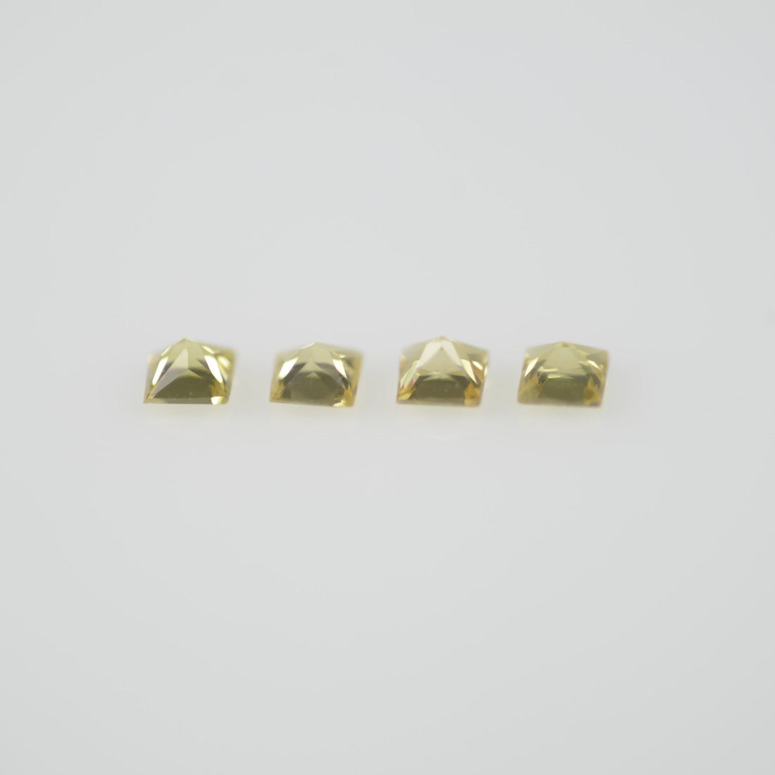 1.3-2.0 mm Natural Calibrated Yellow Sapphire Loose Gemstone Princess Cut
