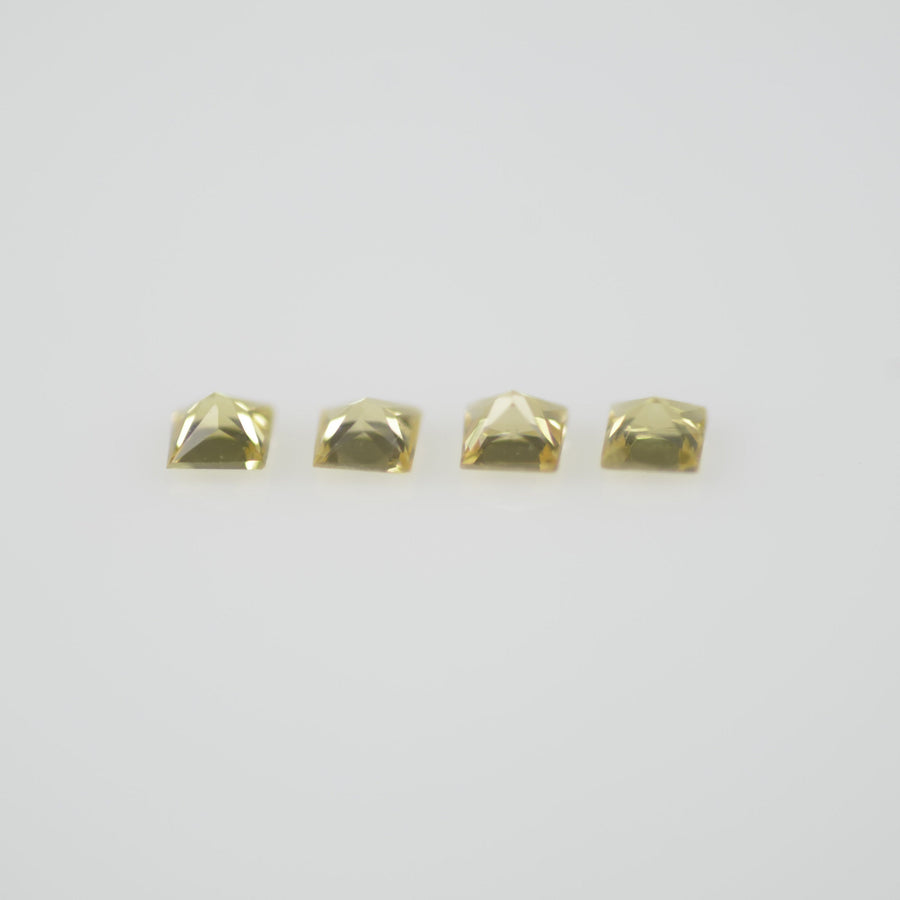1.3-2.0 mm Natural Calibrated Yellow Sapphire Loose Gemstone Princess Cut