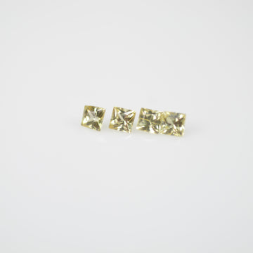 1.2-1.9 mm Natural Calibrated Yellow Sapphire Loose Gemstone Princess Cut