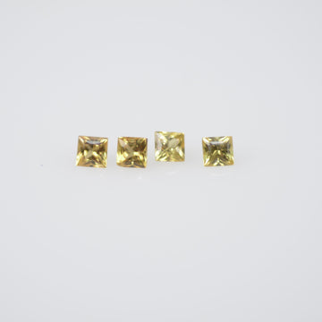 1.4-1.9 mm Natural Calibrated Yellow Sapphire Loose Gemstone Princess Cut