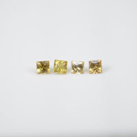 1.4-1.9 mm Natural Calibrated Yellow Sapphire Loose Gemstone Princess Cut