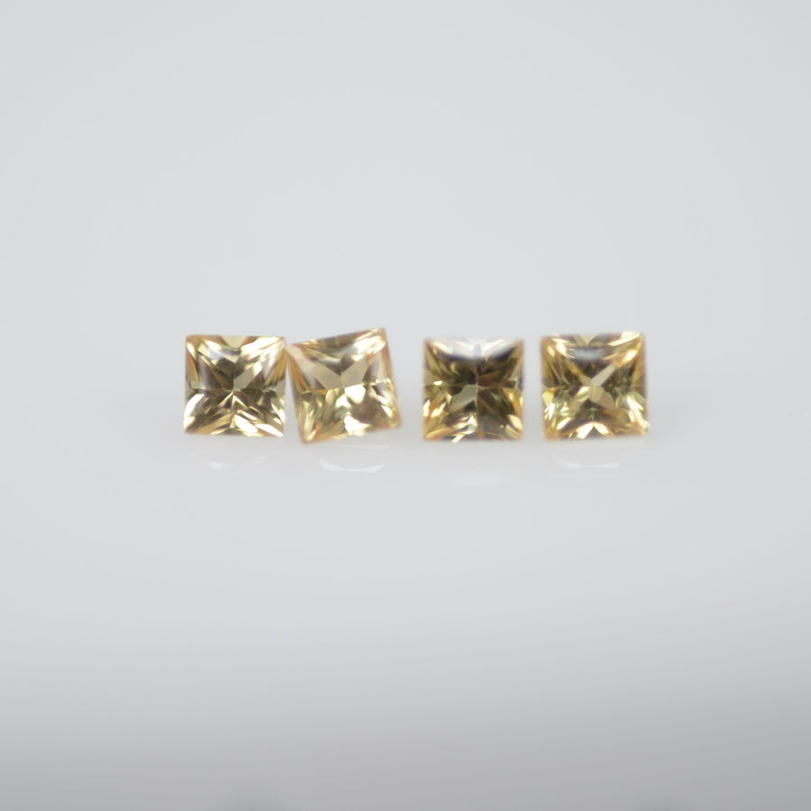 1.7-2.4 mm Natural Calibrated Yellow Sapphire Loose Gemstone Princess Cut