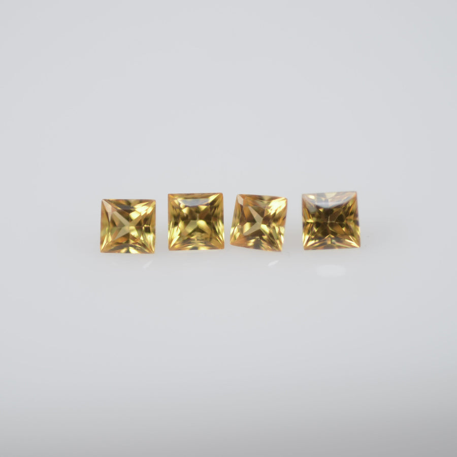 1.6-2.3 mm Natural Calibrated Yellow Sapphire Loose Gemstone Princess Cut