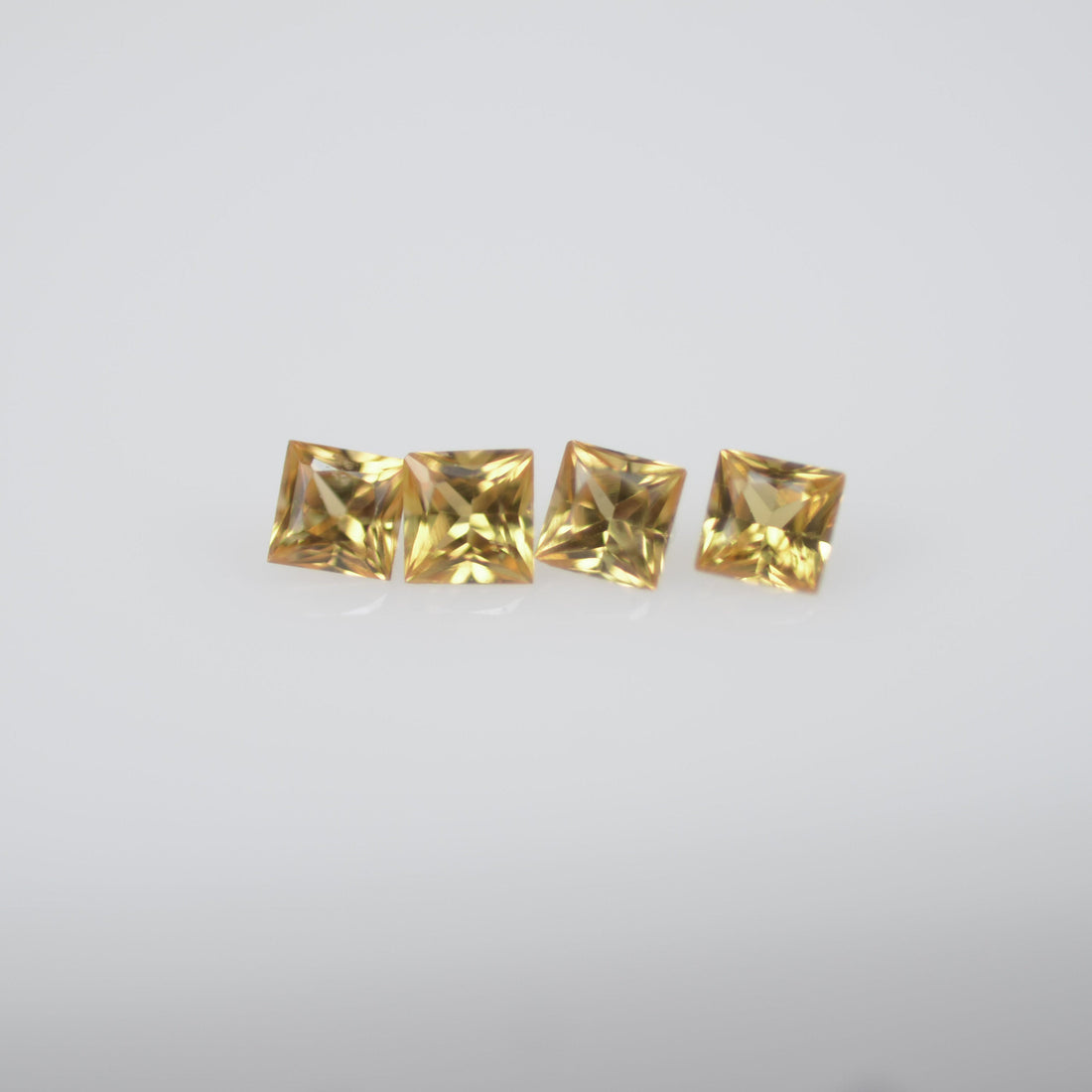 1.7-2.3 mm Natural Calibrated Yellow Sapphire Loose Gemstone Princess Cut