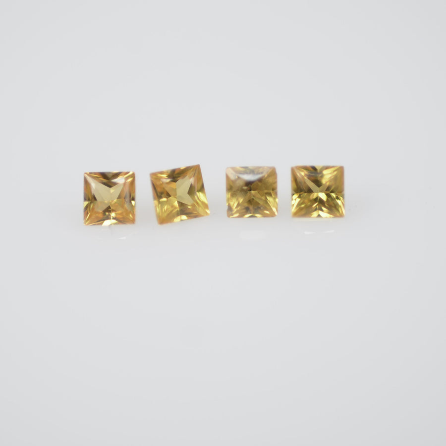 1.8-2.4 mm Natural Calibrated Yellow Sapphire Loose Gemstone Princess Cut