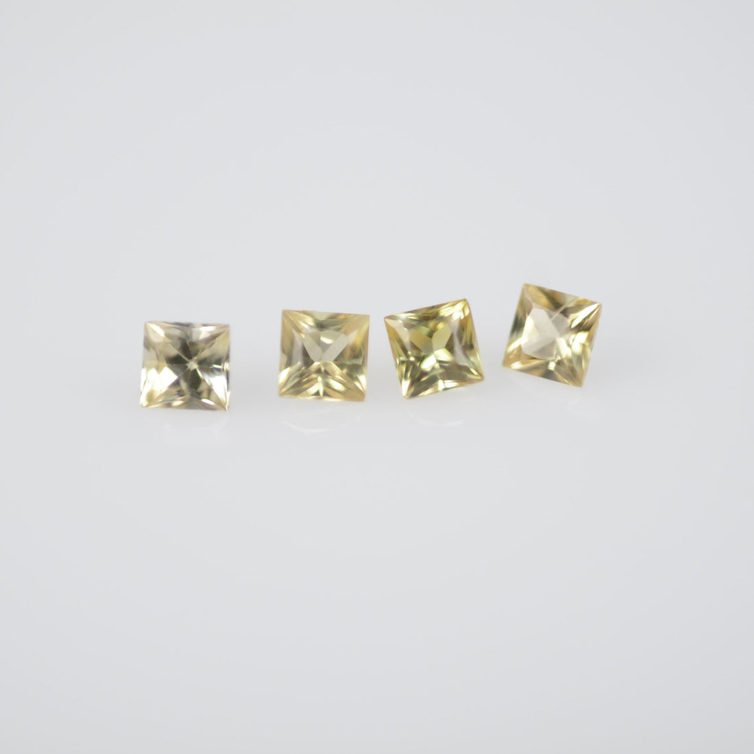 1.8-2.4 mm Natural Calibrated Yellow Sapphire Loose Gemstone Princess Cut