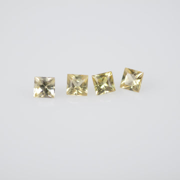 1.8-2.4 mm Natural Calibrated Yellow Sapphire Loose Gemstone Princess Cut