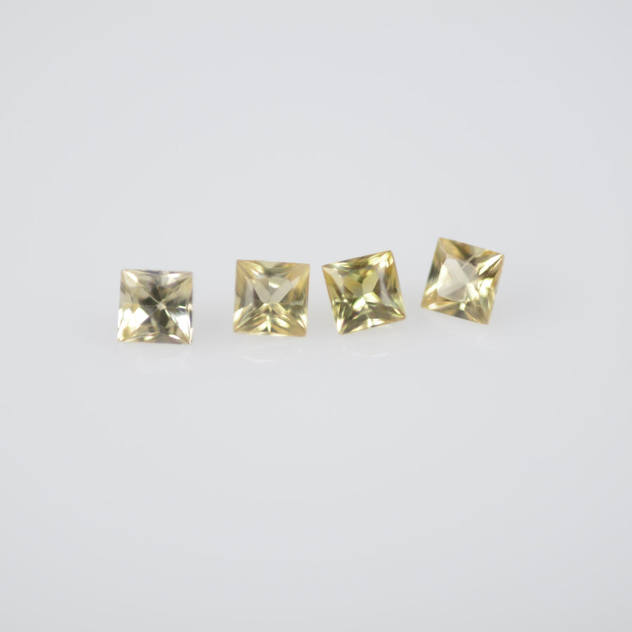 1.8-2.4 mm Natural Calibrated Yellow Sapphire Loose Gemstone Princess Cut