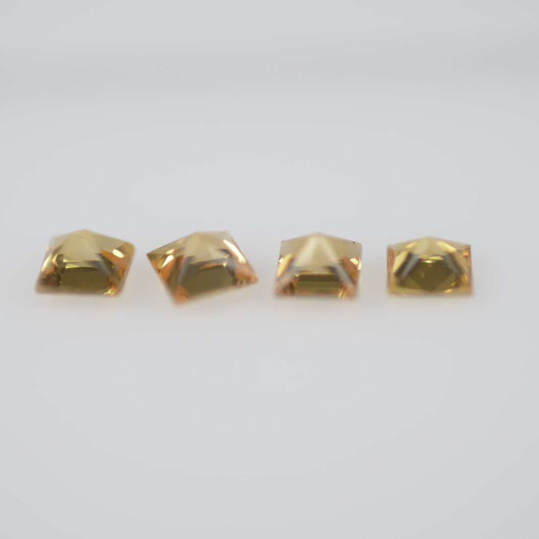 2.2-2.8 mm Natural Calibrated Yellow Sapphire Loose Gemstone Princess Cut