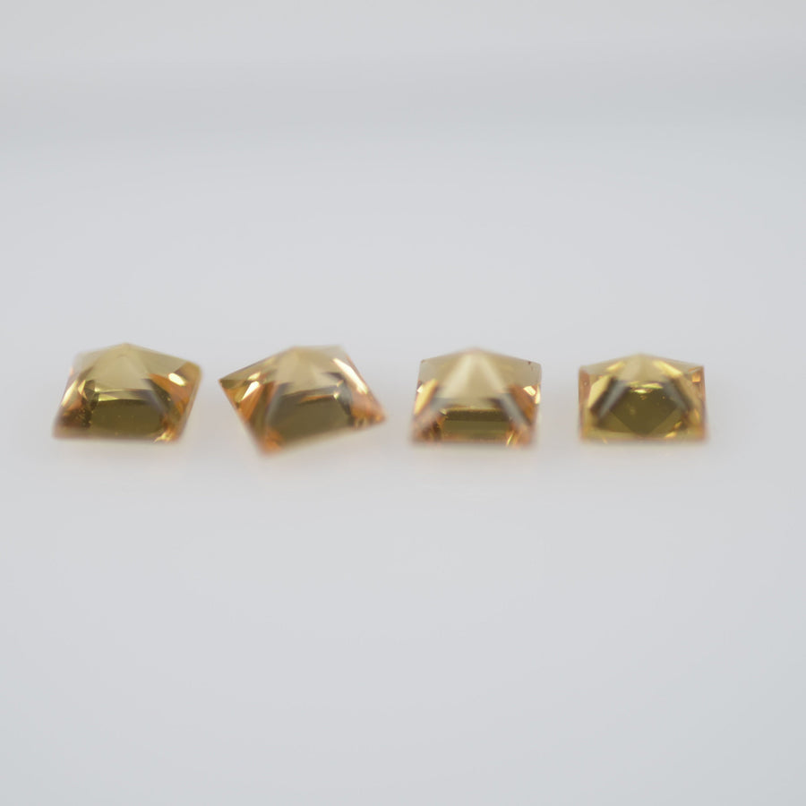 2.2-2.8 mm Natural Calibrated Yellow Sapphire Loose Gemstone Princess Cut
