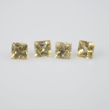 2.2-2.8 mm Natural Calibrated Yellow Sapphire Loose Gemstone Princess Cut