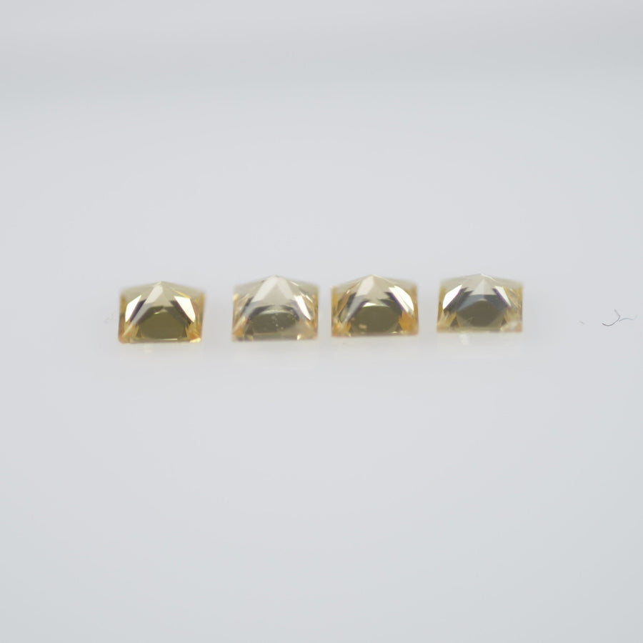 2.1-2.9 mm Natural Calibrated Yellow Sapphire Loose Gemstone Princess Cut