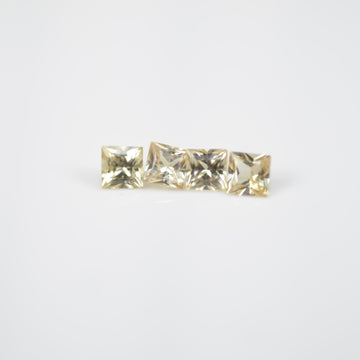 2.2-2.8 mm Natural Calibrated Yellow Sapphire Loose Gemstone Princess Cut