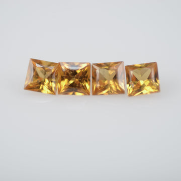 2.7-3.2 mm Natural Calibrated Yellow Sapphire Loose Gemstone Princess Cut
