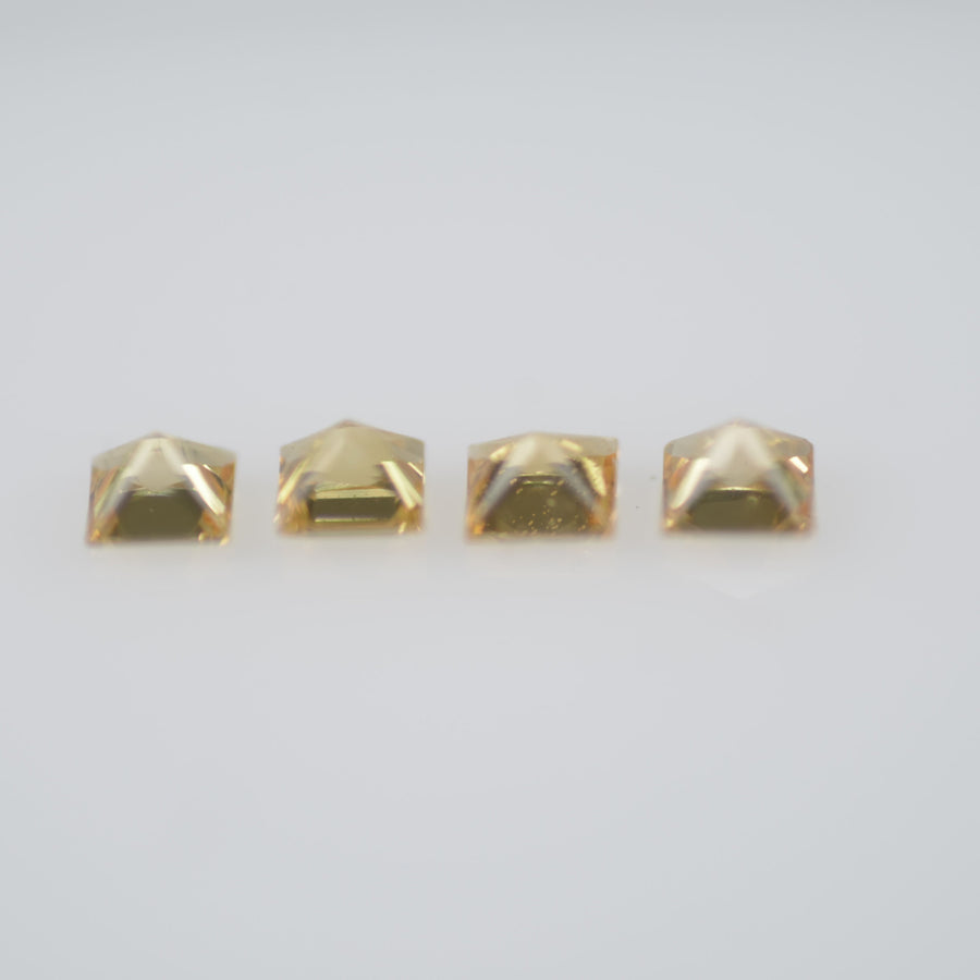 2.1-2.9 mm Natural Calibrated Yellow Sapphire Loose Gemstone Princess Cut