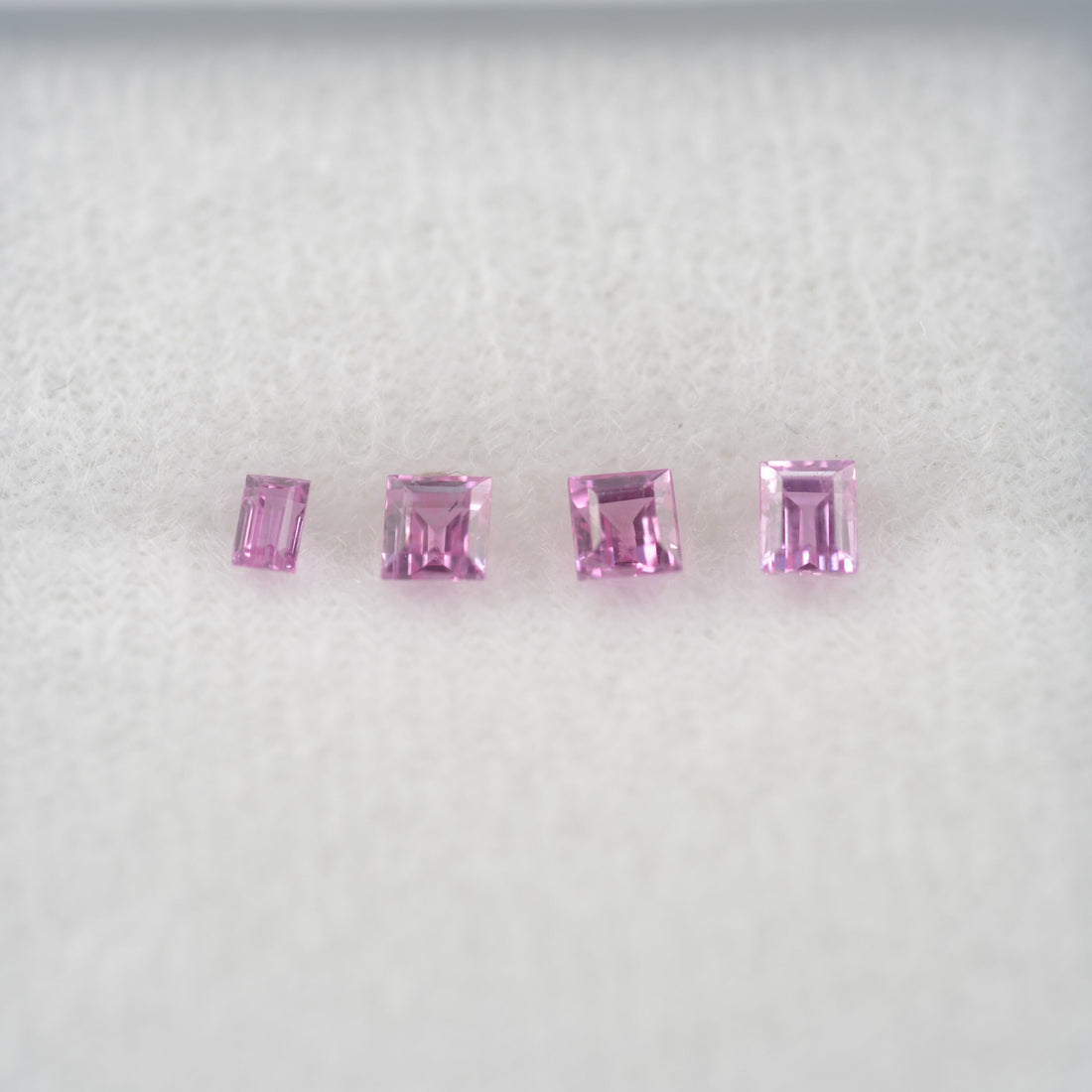 LOTS: Natural Pink Sapphire Loose Gemstone Baguette Step Cut