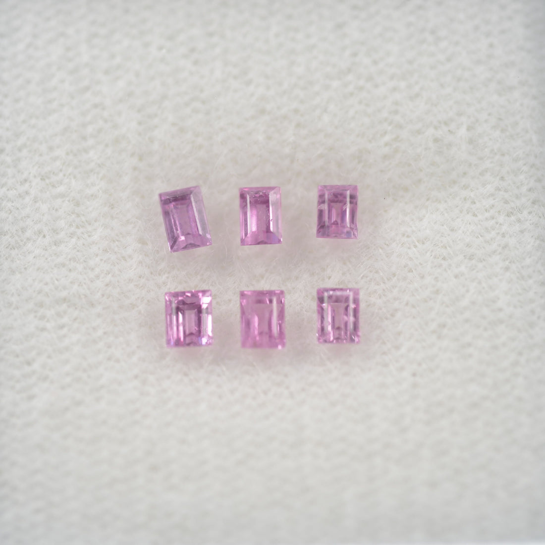 LOTS: Natural Pink Sapphire Loose Gemstone Baguette Step Cut