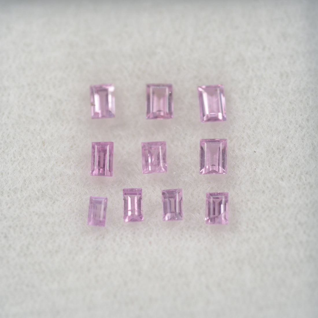 LOTS: Natural Pink Sapphire Loose Gemstone Baguette Step Cut