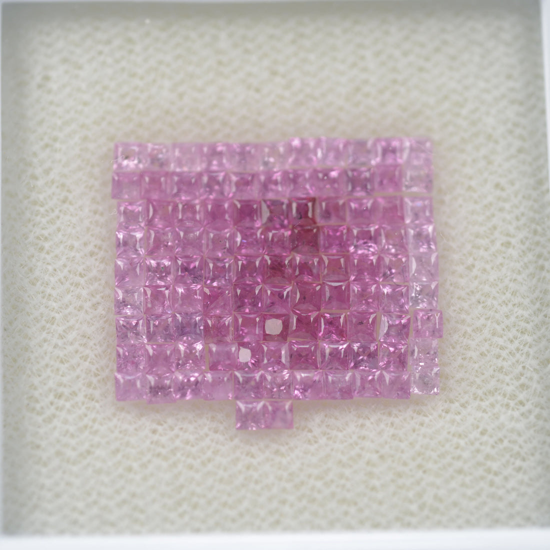 LOTS: 1.3-1.9 mm Natural Pink Sapphire Loose Gemstone Square Princess Cut