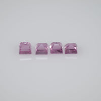 2.1-3.8 mm Natural Callibrated Pink Sapphire Loose Gemstone Square Cut