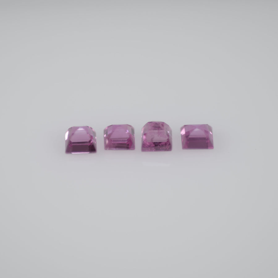 2.0-3.5 mm Natural Callibrated Pink Sapphire Loose Gemstone Square Cut