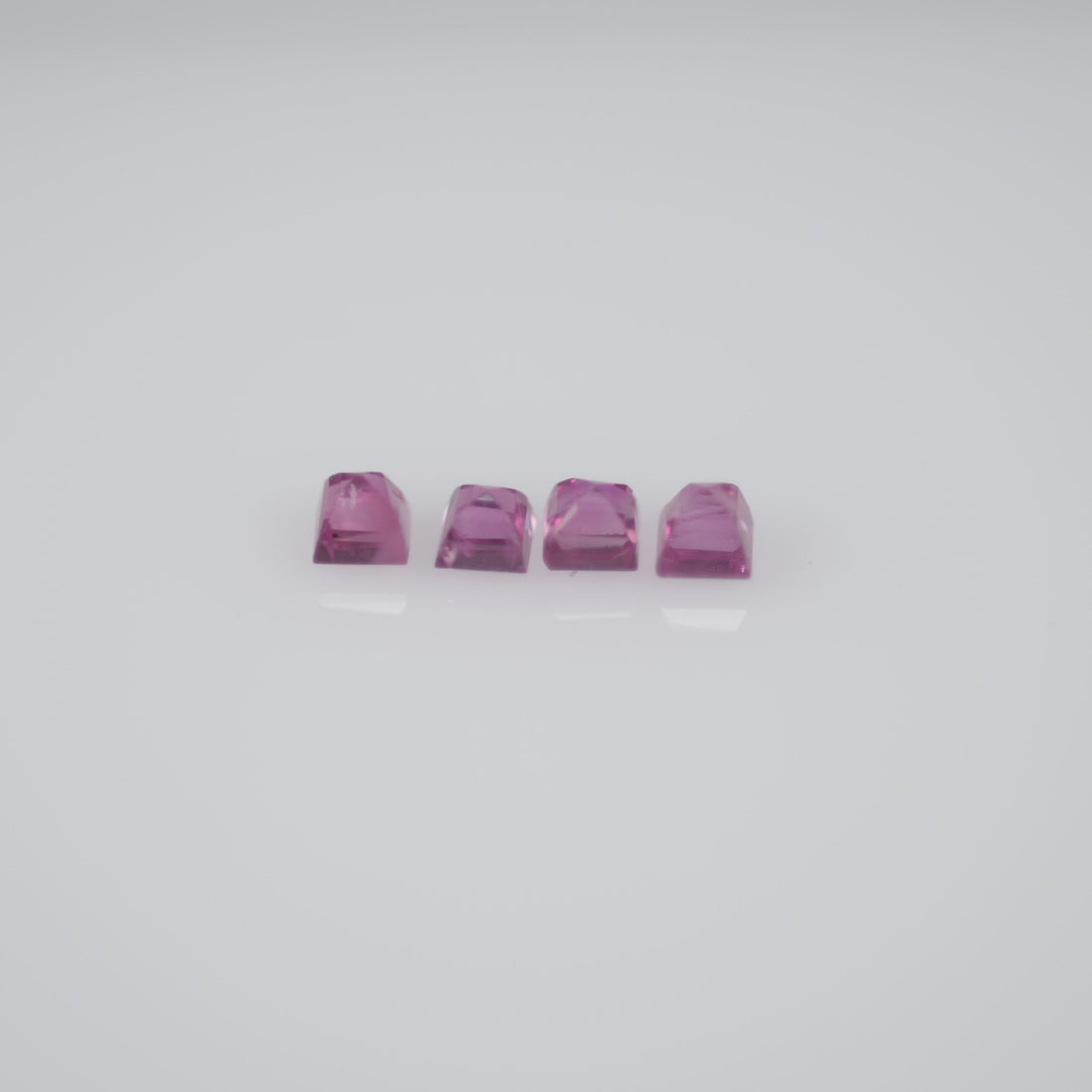 1.4-2.0 mm Natural Callibrated Pink Sapphire Loose Gemstone Square Cut