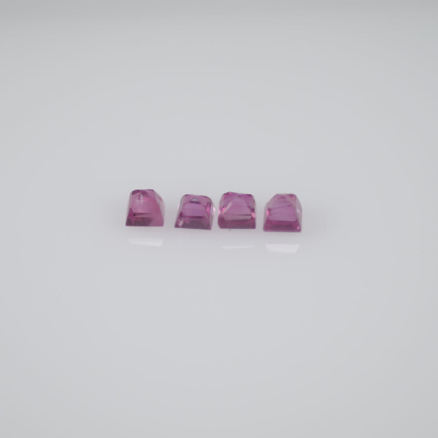 1.4-2.0 mm Natural Callibrated Pink Sapphire Loose Gemstone Square Cut