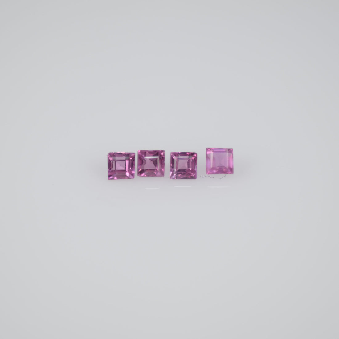 1.4-2.0 mm Natural Callibrated Pink Sapphire Loose Gemstone Square Cut