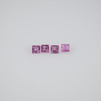 1.4-2.0 mm Natural Callibrated Pink Sapphire Loose Gemstone Square Cut