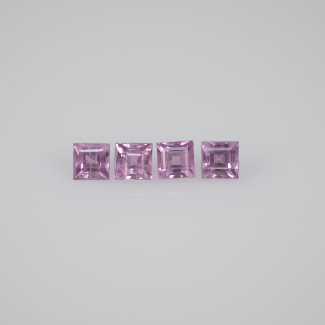 2.2-3.7 mm Natural Callibrated Pink Sapphire Loose Gemstone Square Cut