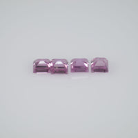 2.0-3.9 mm Natural Callibrated Pink Sapphire Loose Gemstone Square Cut