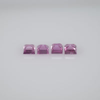 2.2-3.9 mm Natural Callibrated Pink Sapphire Loose Gemstone Square Cut