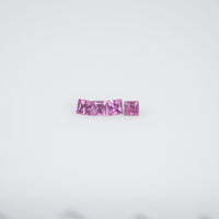 1.0-2.1 mm Natural Callibrated Pink Sapphire Loose Gemstone Princess Square Cut