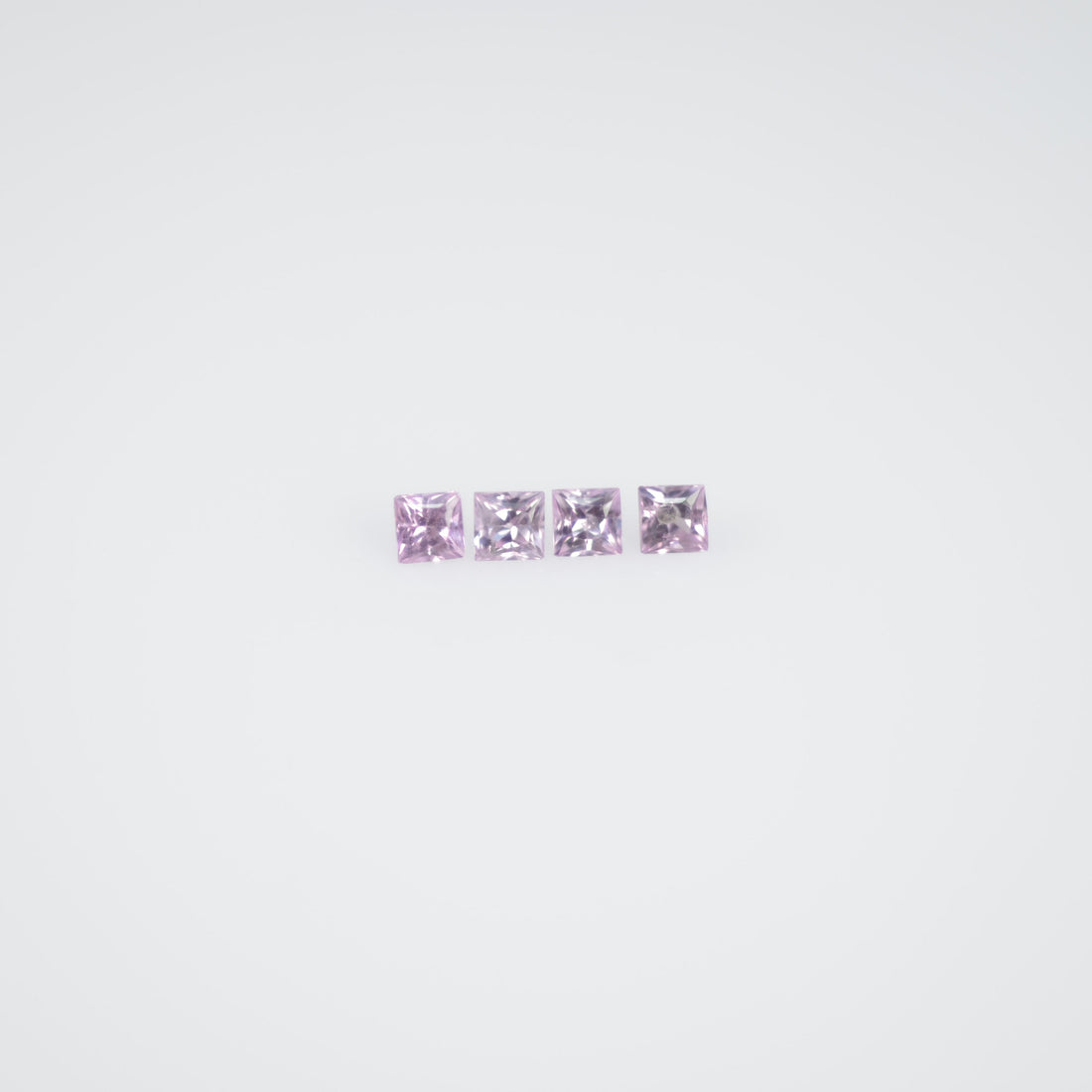 1.3-2.1 mm Natural Callibrated Pink Sapphire Loose Gemstone Princess Square Cut