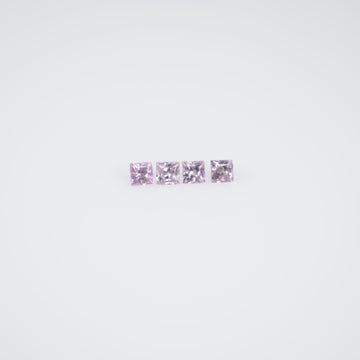 1.3-2.1 mm Natural Callibrated Pink Sapphire Loose Gemstone Princess Square Cut