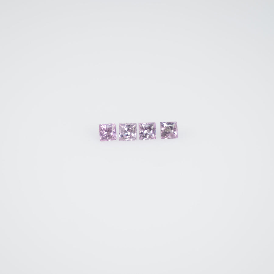 1.3-2.1 mm Natural Callibrated Pink Sapphire Loose Gemstone Princess Square Cut