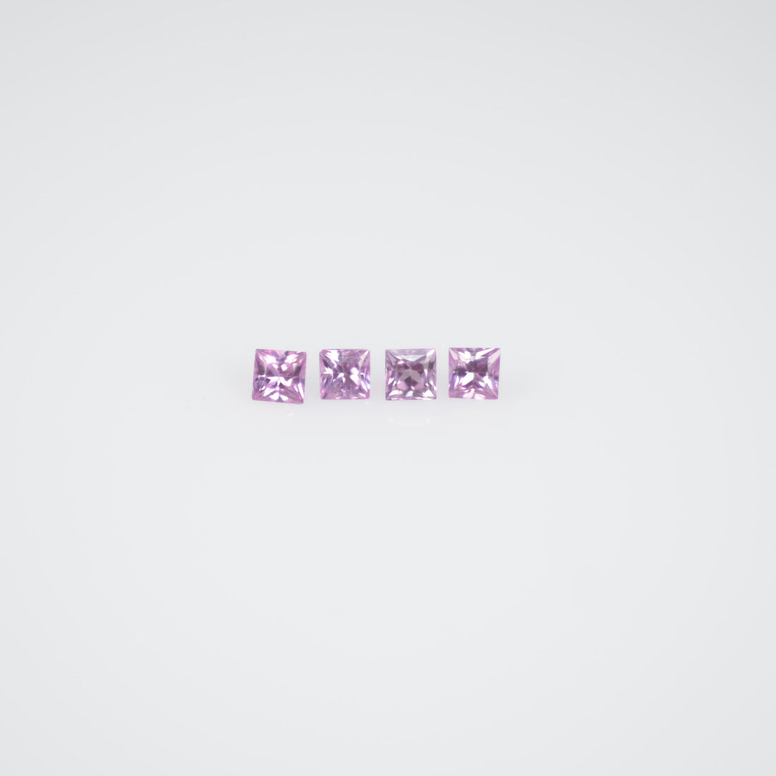1.2-2.1 mm Natural Callibrated Pink Sapphire Loose Gemstone Princess Square Cut