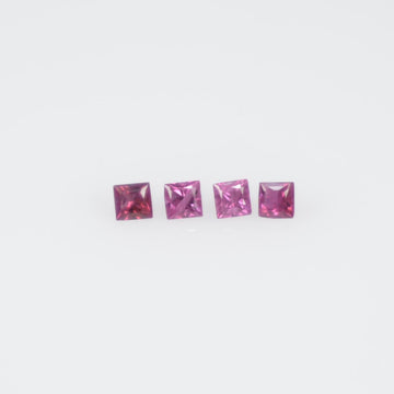 1.2-2.1 mm Natural Callibrated Pink Sapphire Loose Gemstone Princess Square Cut