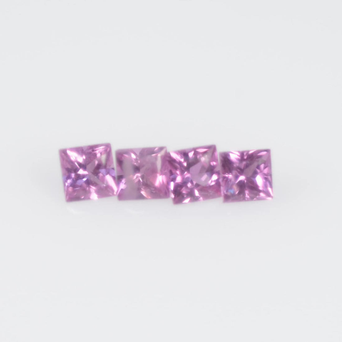 1.2-2.1 mm Natural Callibrated Pink Sapphire Loose Gemstone Princess Square Cut