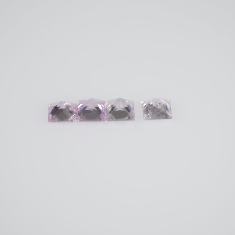 1.6-3.6 mm Natural Callibrated Pink Sapphire Loose Gemstone Princess Square Cut