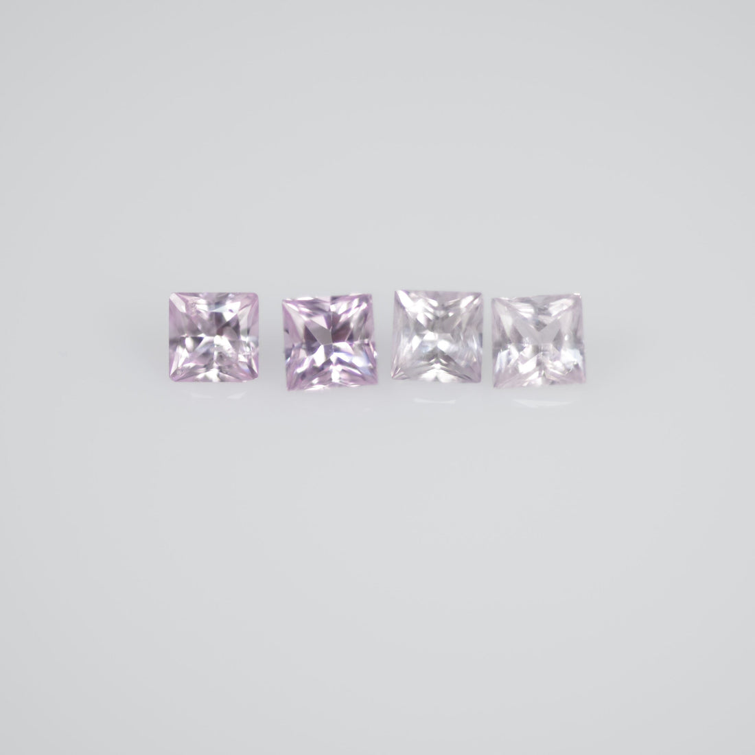 1.6-3.6 mm Natural Callibrated Pink Sapphire Loose Gemstone Princess Square Cut