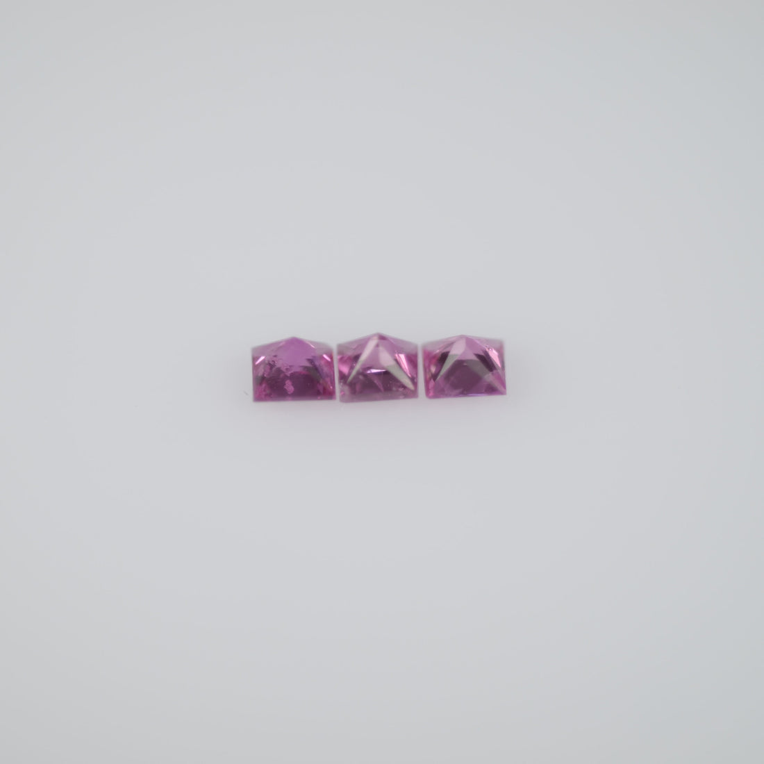 1.9-3.4 mm Natural Callibrated Pink Sapphire Loose Gemstone Princess Square Cut